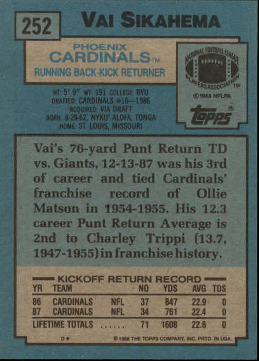 1988 Topps Football Card Pick 251-396 | eBay