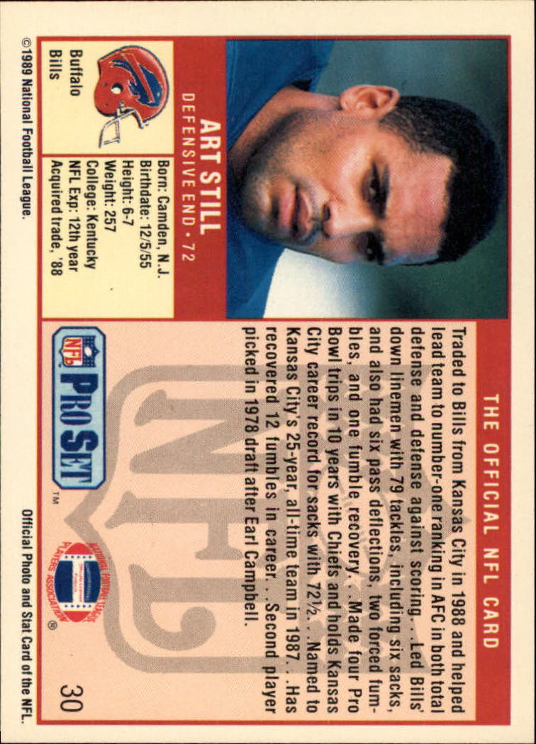 1989 Pro Set Football "Main Set" Cards #1 to #250 Rookies and Veterans - Picture 61 of 493