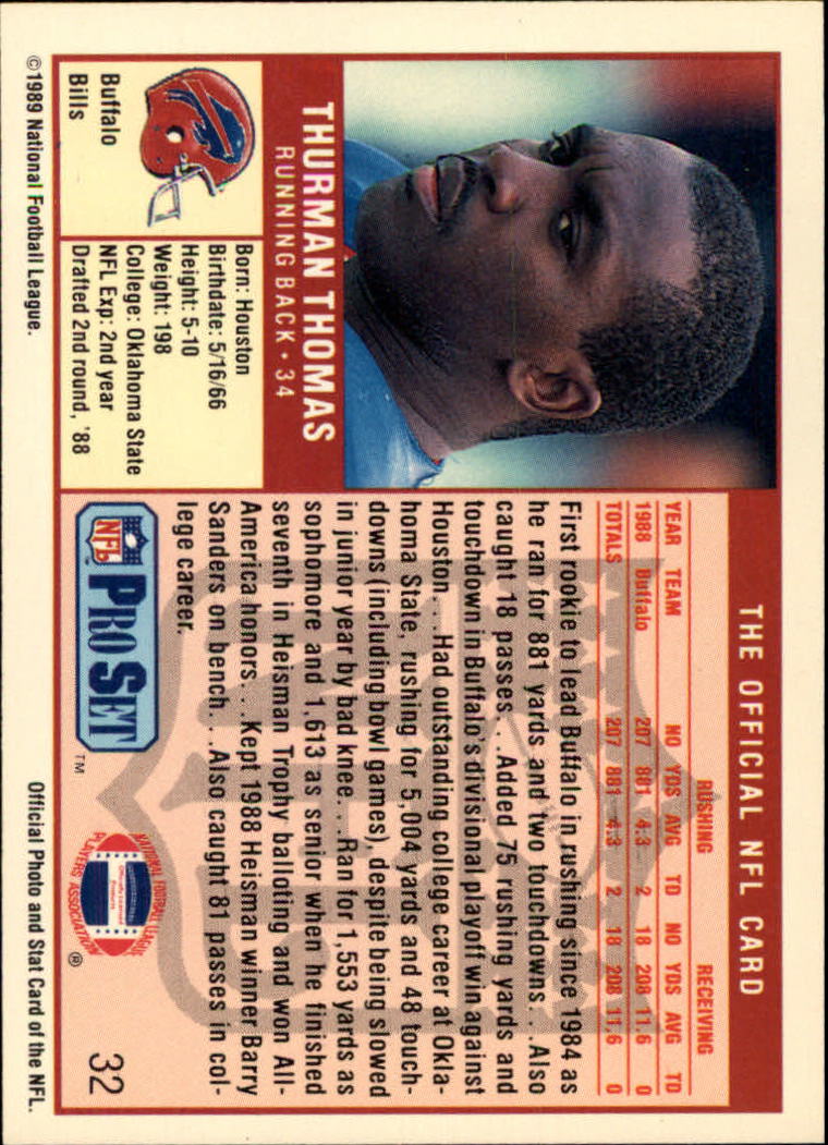1989 Pro Set Football "Main Set" Cards #1 to #250 Rookies and Veterans - Picture 65 of 493