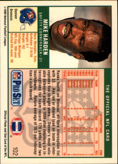 1989 Pro Set Football "Main Set" Cards #1 to #250 Rookies and Veterans - Picture 201 of 493