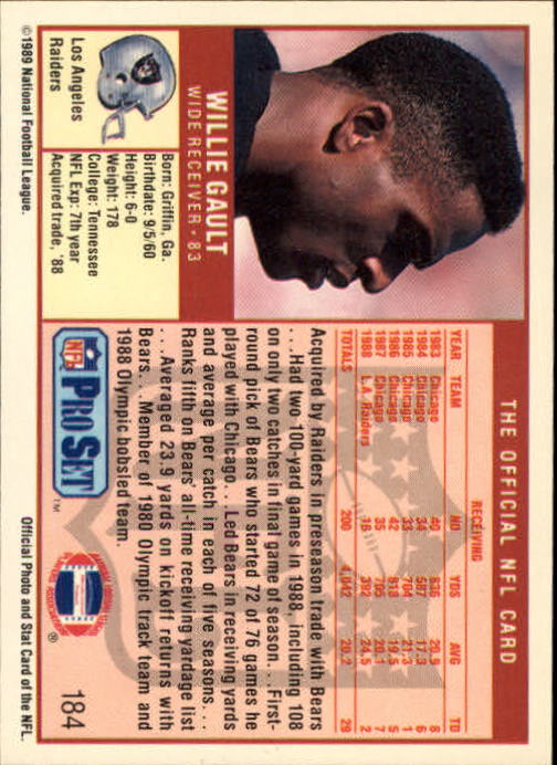 1989 Pro Set Football "Main Set" Cards #1 to #250 Rookies and Veterans - Picture 363 of 493