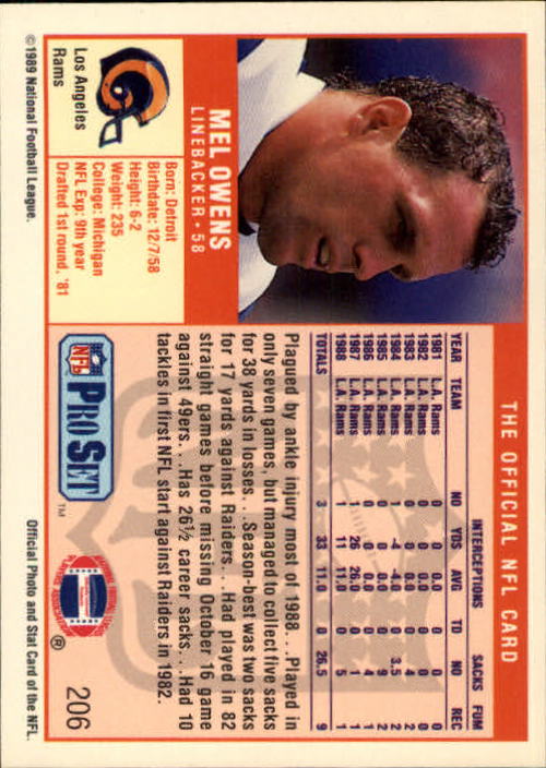 1989 Pro Set Football "Main Set" Cards #1 to #250 Rookies and Veterans - Picture 405 of 493