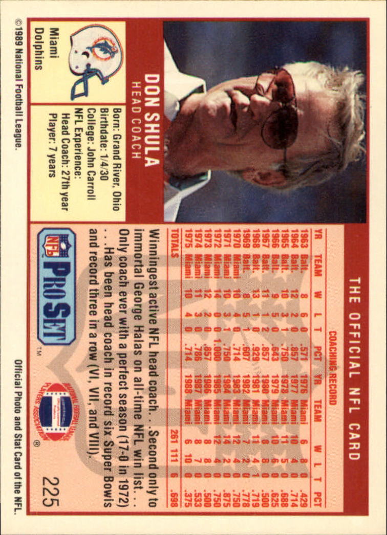 1989 Pro Set Football "Main Set" Cards #1 to #250 Rookies and Veterans - Picture 443 of 493