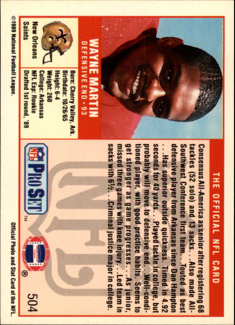 1989 Pro Set Football Card Pick 483-561 - Bild 39 von 145