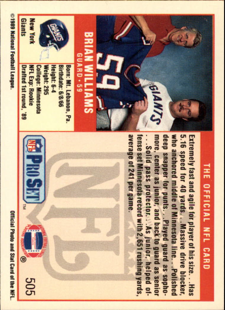 1989 Pro Set Football Card Pick 483-561 - Bild 41 von 145