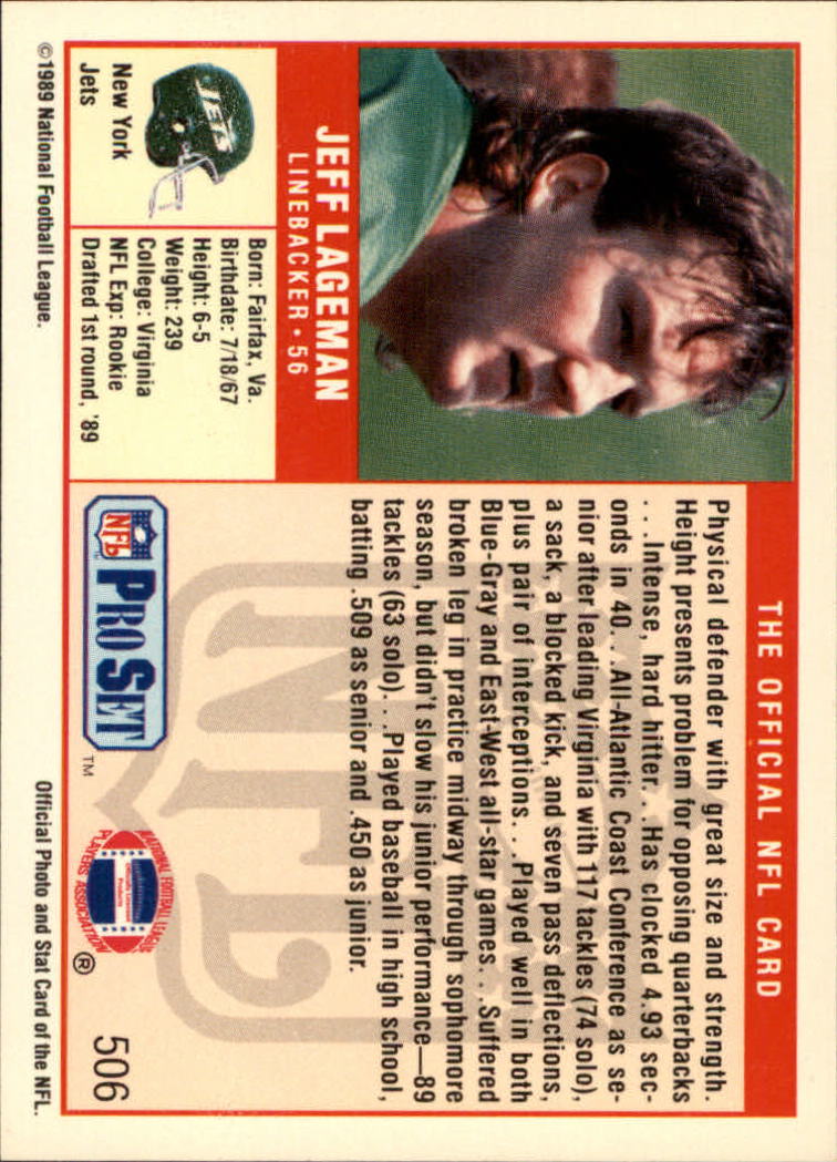 1989 Pro Set Football Card Pick 483-561 - Bild 43 von 145