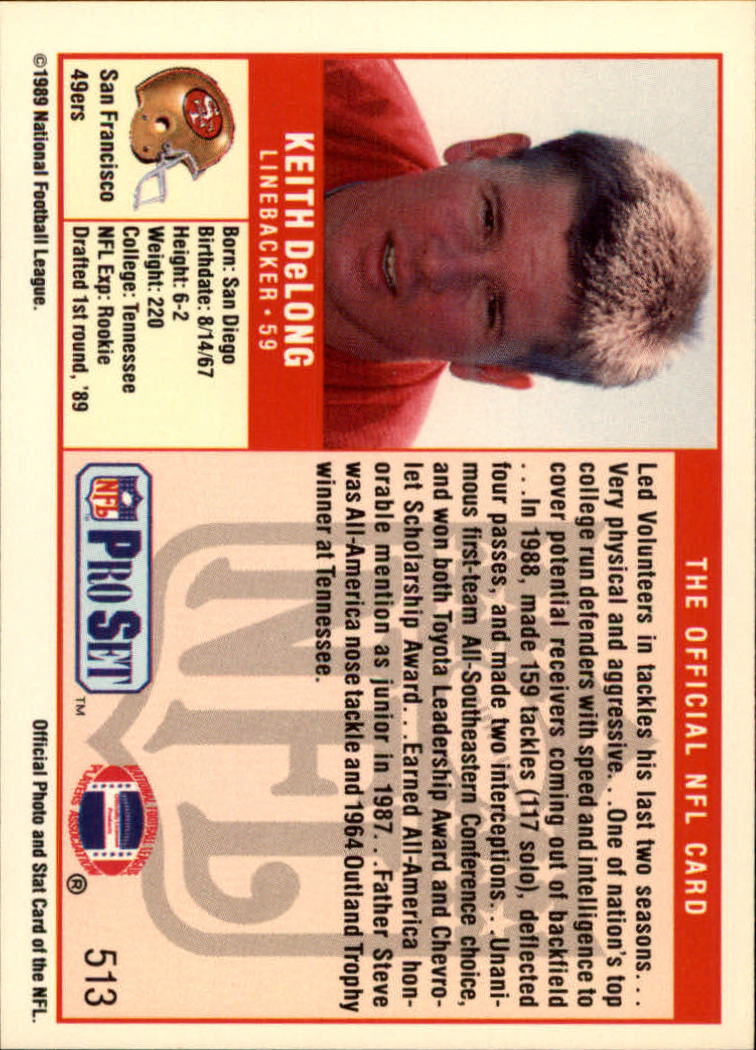 1989 Pro Set Football Card Pick 483-561 - Bild 57 von 145