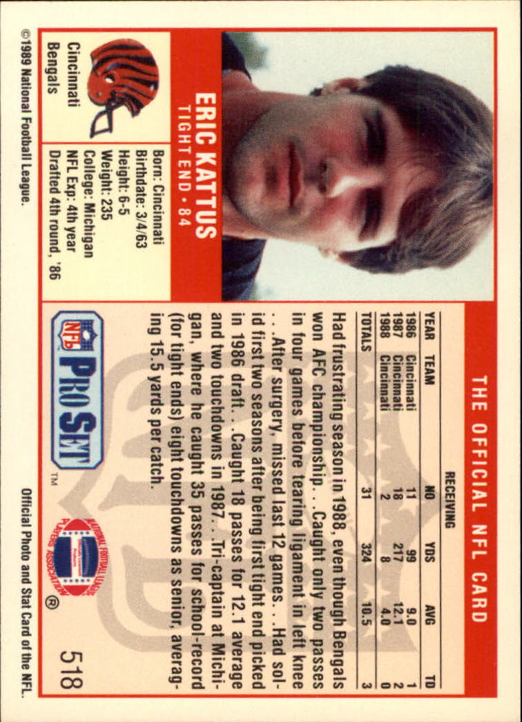 1989 Pro Set Football Card Pick 483-561 - Bild 67 von 145