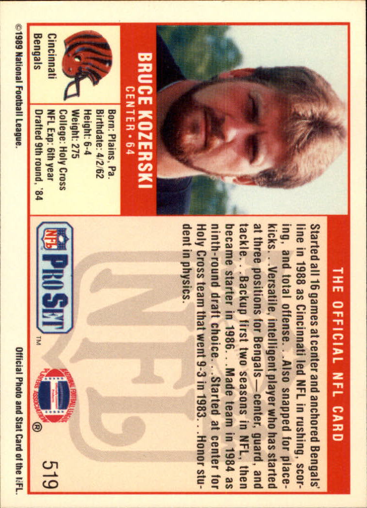 1989 Pro Set Football Card Pick 483-561 - Bild 69 von 145