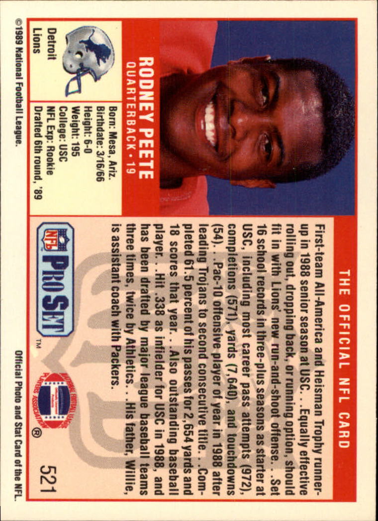 1989 Pro Set Football Card Pick 483-561 - Bild 73 von 145
