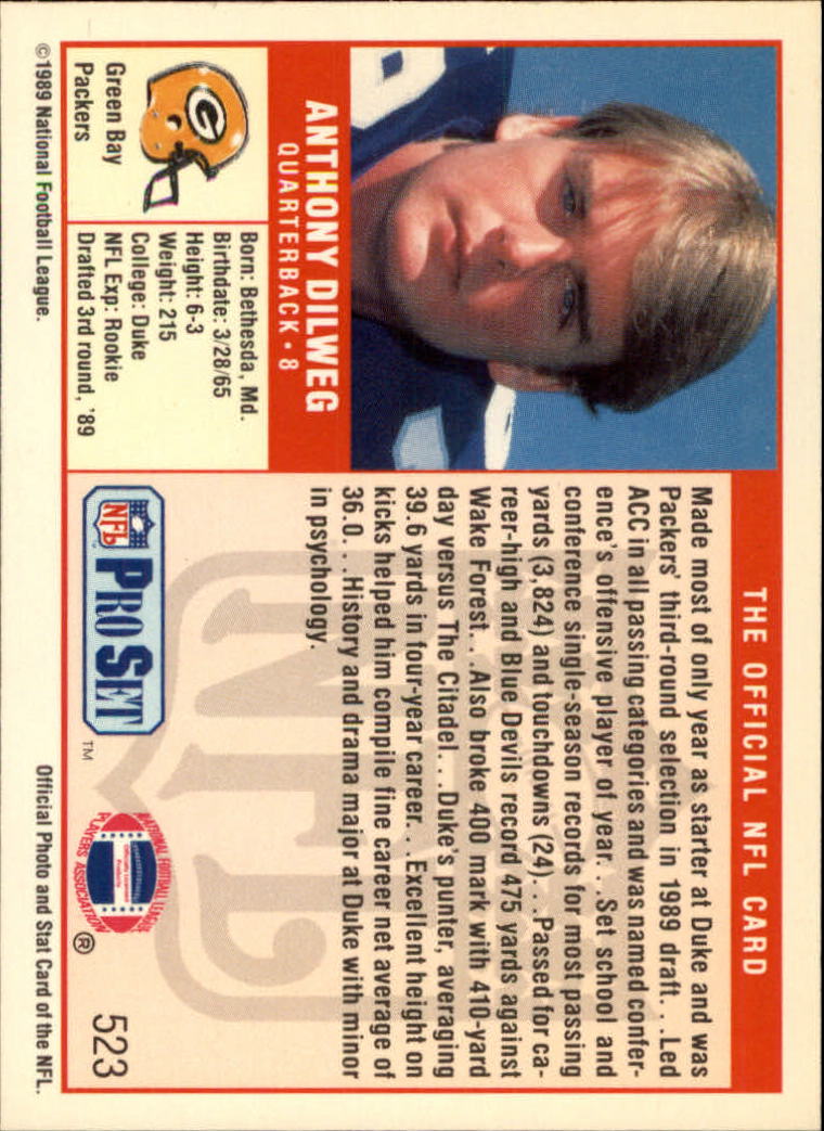 1989 Pro Set Football Card Pick 483-561 - Bild 77 von 145