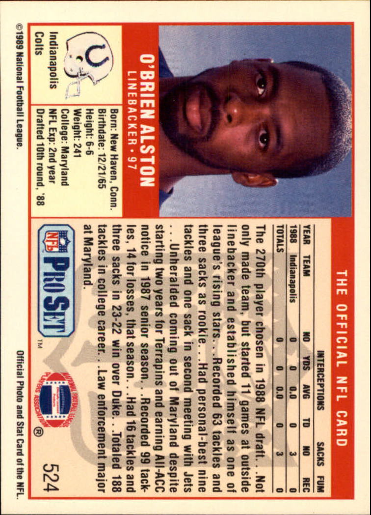 1989 Pro Set Football Card Pick 483-561 - Bild 79 von 145
