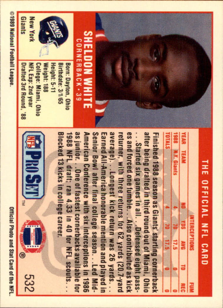 1989 Pro Set Football Card Pick 483-561 - Bild 95 von 145