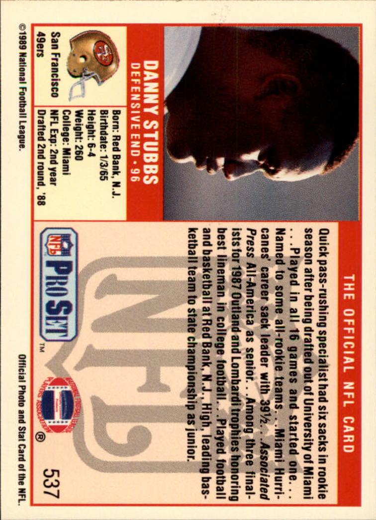 1989 Pro Set Football Card Pick 483-561 - Bild 103 von 145