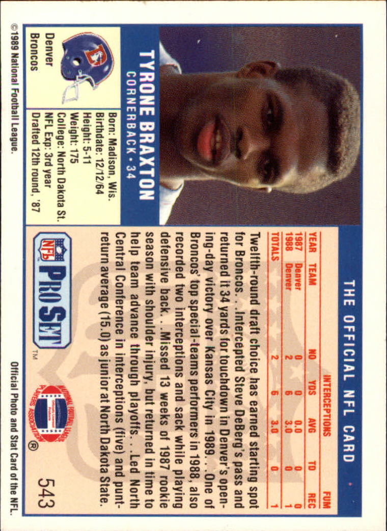 1989 Pro Set Football "Main Set" Cards #500 to #561 Rookies and Veterans - Picture 87 of 123