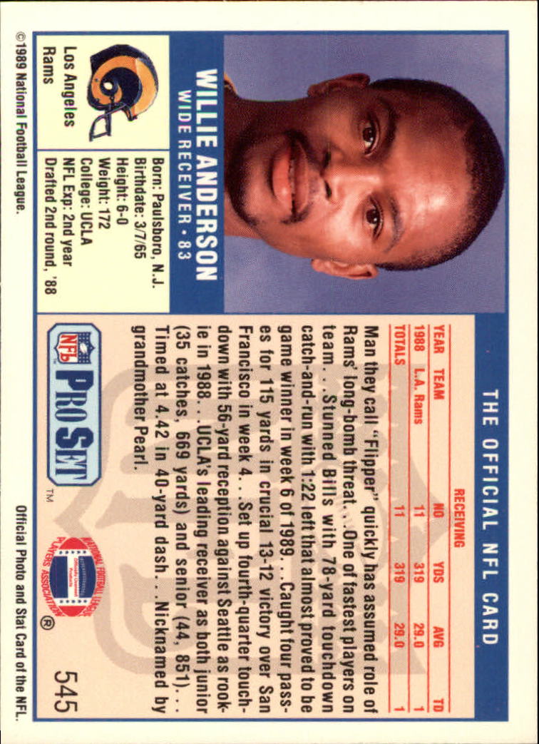 1989 Pro Set Football Card Pick 483-561 - Bild 115 von 145