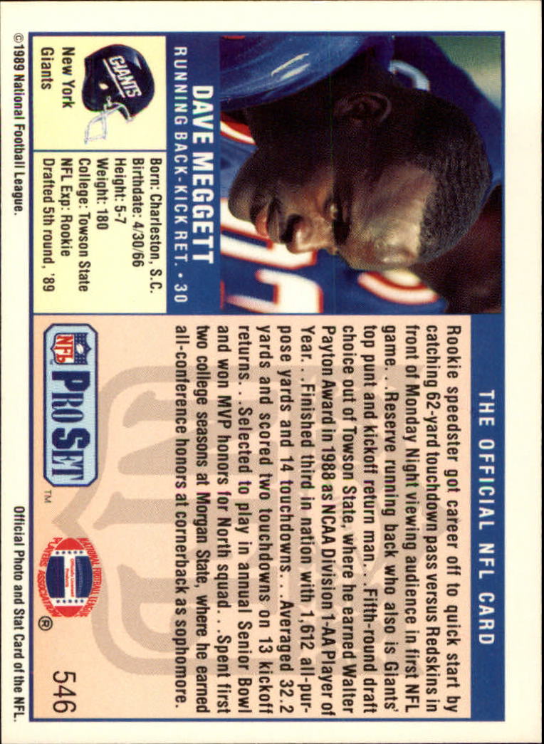 1989 Pro Set Football Card Pick 483-561 - Bild 117 von 145