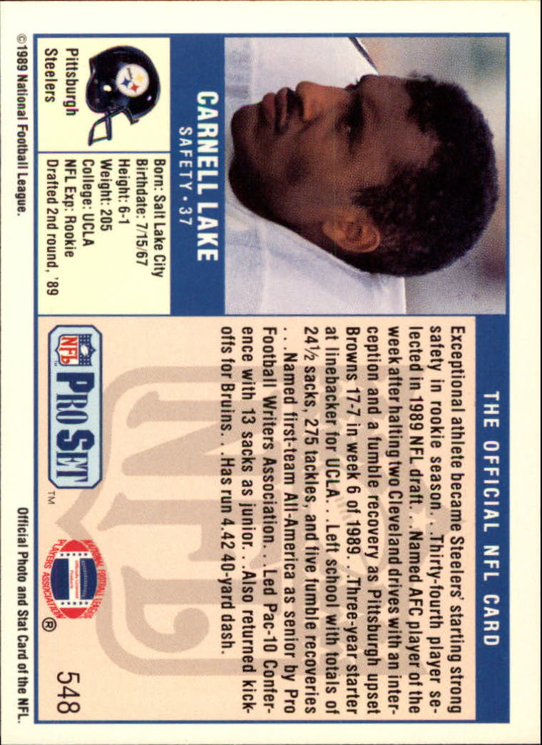 1989 Pro Set Football Card Pick 483-561 - Bild 121 von 145