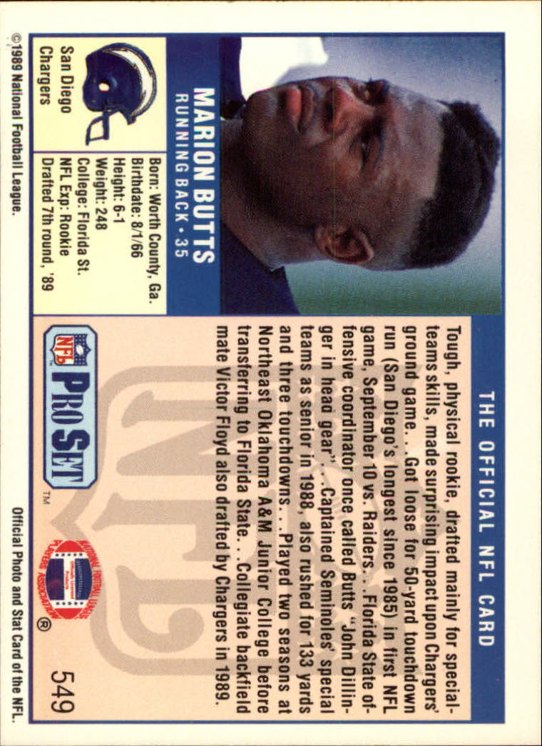1989 Pro Set Football Card Pick 483-561 - Bild 123 von 145