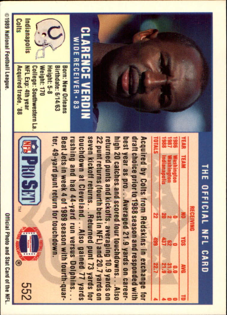 1989 Pro Set Football Card Pick 483-561 - Bild 127 von 145