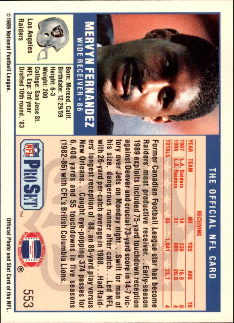 1989 Pro Set Football Card Pick 483-561 - Bild 129 von 145