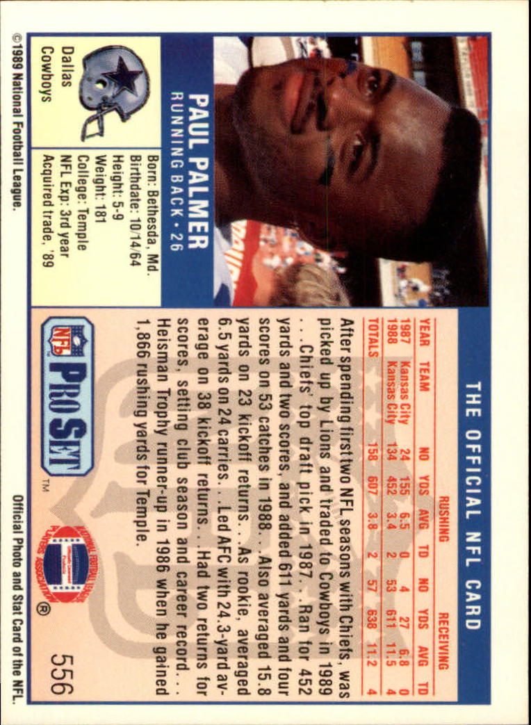 1989 Pro Set Football Card Pick 483-561 - Bild 135 von 145