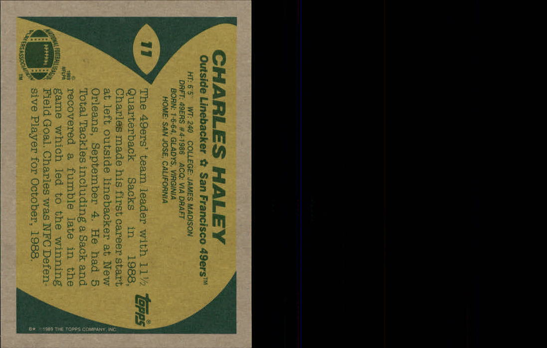 1989 Topps Football "Main Set" Cards #1 to #200 Rookies and Veterans - Picture 21 of 387