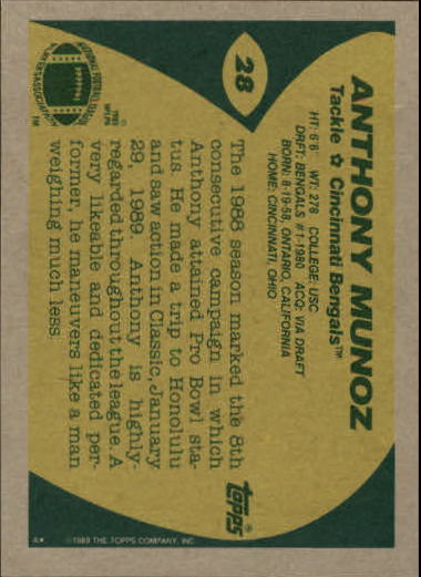 1989 Topps Football "Main Set" Cards #1 to #200 Rookies and Veterans - Picture 53 of 387