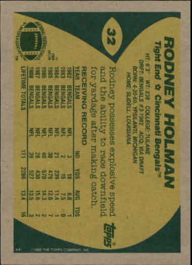 1989 Topps Football "Main Set" Cards #1 to #200 Rookies and Veterans - Picture 61 of 387