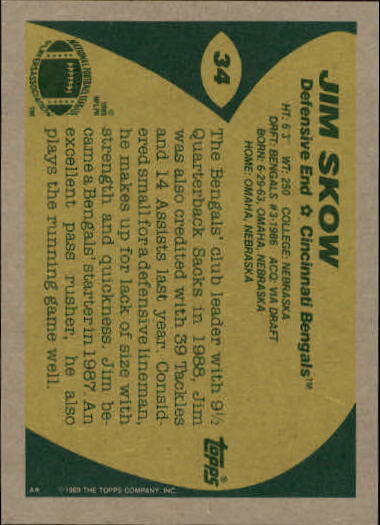 1989 Topps Football "Main Set" Cards #1 to #200 Rookies and Veterans - Picture 65 of 387