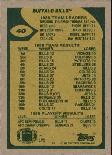 1989 Topps Football "Main Set" Cards #1 to #200 Rookies and Veterans - Picture 77 of 387