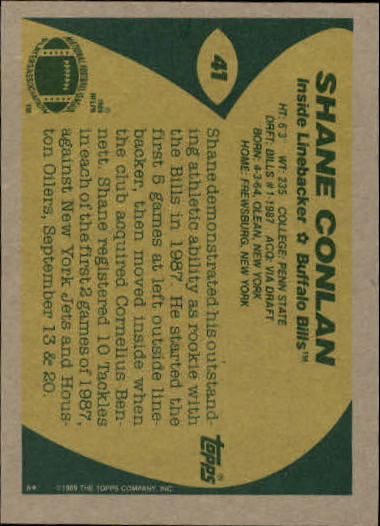 1989 Topps Football "Main Set" Cards #1 to #200 Rookies and Veterans - Picture 79 of 387