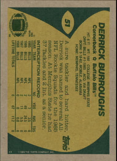 1989 Topps Football "Main Set" Cards #1 to #200 Rookies and Veterans - Picture 95 of 387