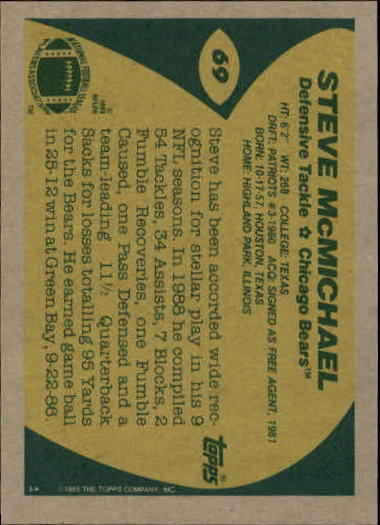 1989 Topps Football "Main Set" Cards #1 to #200 Rookies and Veterans - Picture 129 of 387