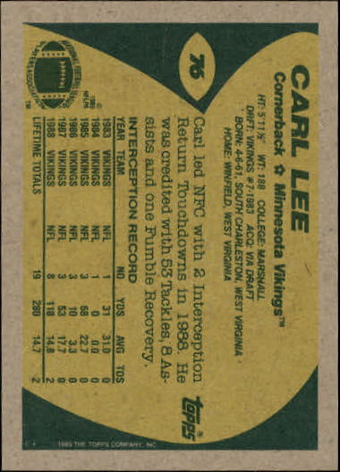 1989 Topps Football "Main Set" Cards #1 to #200 Rookies and Veterans - Picture 143 of 387