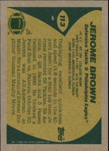 1989 Topps Football "Main Set" Cards #1 to #200 Rookies and Veterans - Picture 215 of 387