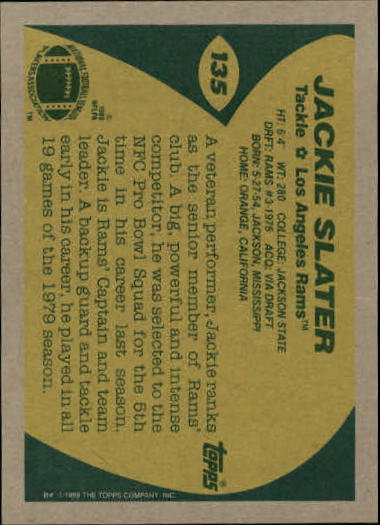 1989 Topps Football "Main Set" Cards #1 to #200 Rookies and Veterans - Picture 259 of 387