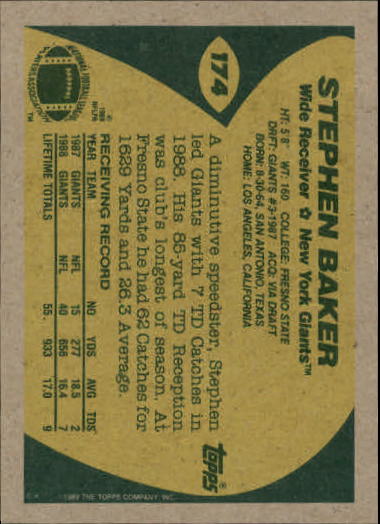 1989 Topps Football "Main Set" Cards #1 to #200 Rookies and Veterans - Picture 335 of 387