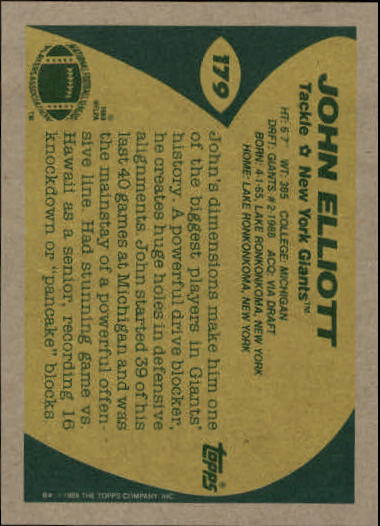 1989 Topps Football "Main Set" Cards #1 to #200 Rookies and Veterans - Picture 345 of 387