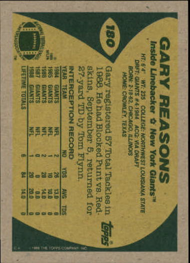 1989 Topps Football "Main Set" Cards #1 to #200 Rookies and Veterans - Picture 347 of 387