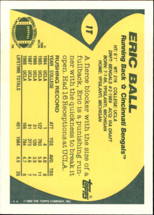 1989 Topps Traded Football Cards #1T to #132T Rookies and Veterans - Picture 3 of 251