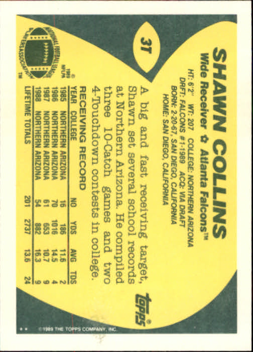 1989 Topps Traded Football Cards #1T to #132T Rookies and Veterans - Picture 7 of 251