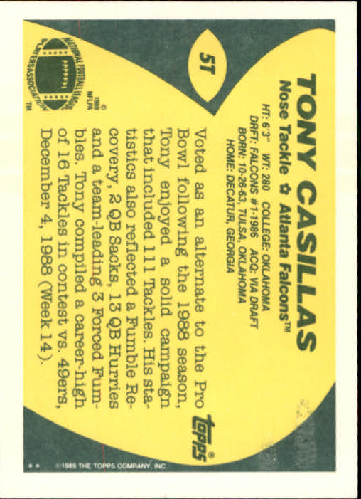1989 Topps Traded Football Cards #1T to #132T Rookies and Veterans - Picture 11 of 251