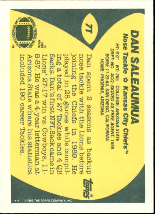 1989 Topps Traded Football Cards #1T to #132T Rookies and Veterans - Picture 15 of 251