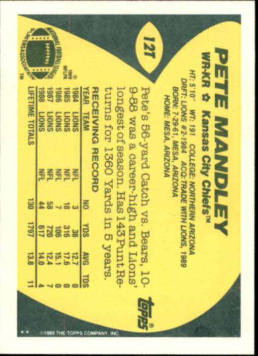 1989 Topps Traded Football Cards #1T to #132T Rookies and Veterans - Picture 25 of 251