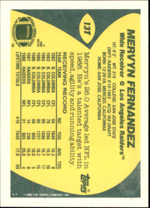 1989 Topps Traded Football Cards #1T to #132T Rookies and Veterans - Picture 27 of 251