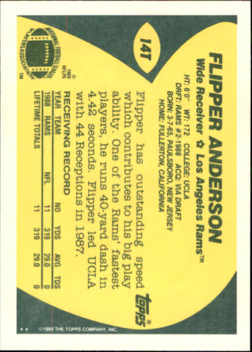 1989 Topps Traded Football Cards #1T to #132T Rookies and Veterans - Picture 29 of 251