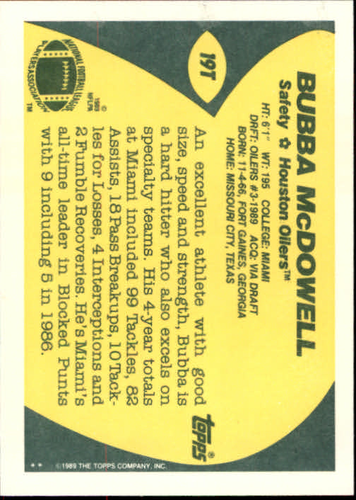 1989 Topps Traded Football Cards #1T to #132T Rookies and Veterans - Picture 39 of 251