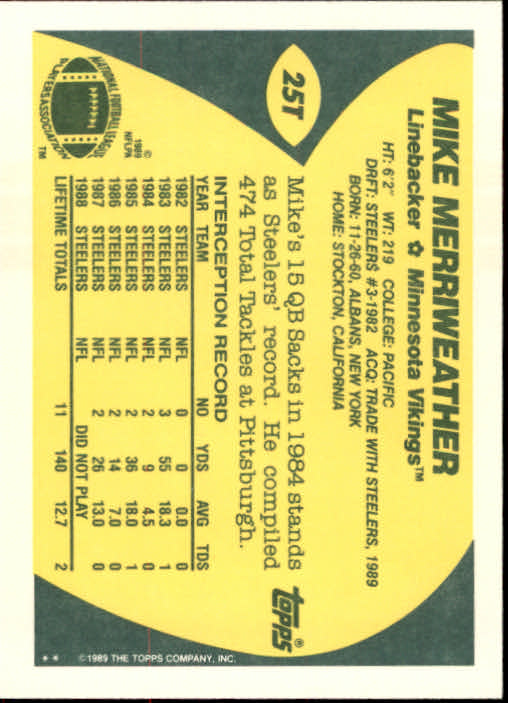 1989 Topps Traded Football Cards #1T to #132T Rookies and Veterans - Picture 51 of 251