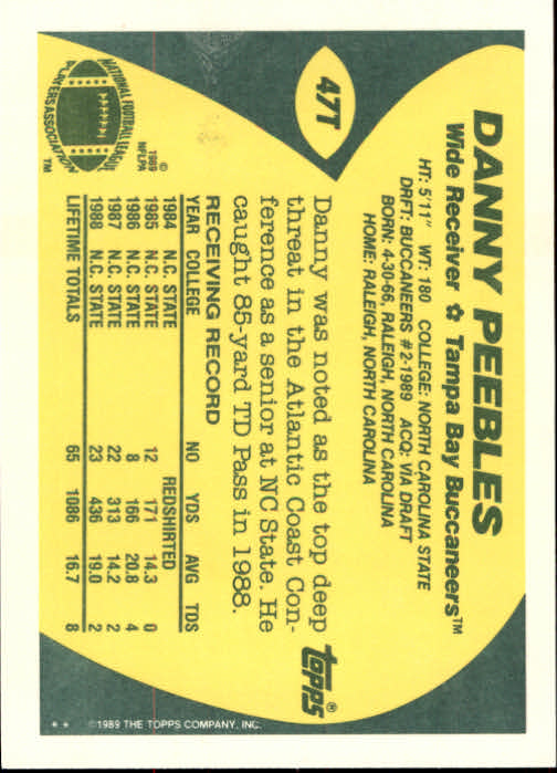 1989 Topps Traded Football Cards #1T to #132T Rookies and Veterans - Picture 93 of 251